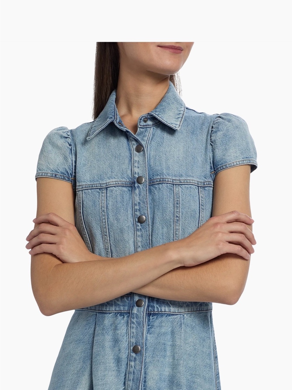 ALICE + OLIVIA

Patsy Denim Fit & Flare Midi-Shirtdress size 12 NWT - Picture 5 of 8